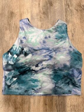 NWOT Athleta Tie-Dye Cropped Tank - Blue & Green